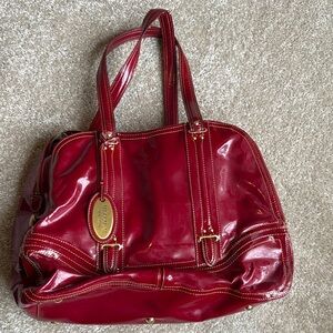 Maximum New York Red Patent Leather Tote Bag